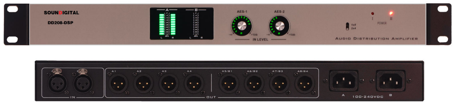 DD208-DSP 数字音分（输入电平可调）